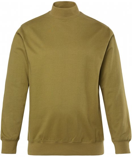 JP1880 Sweatshirt Stand-up Collar Smooth Fabric Dark Olive - Суичъри & cуичъри с качулка - мъжки суичъри големи размери