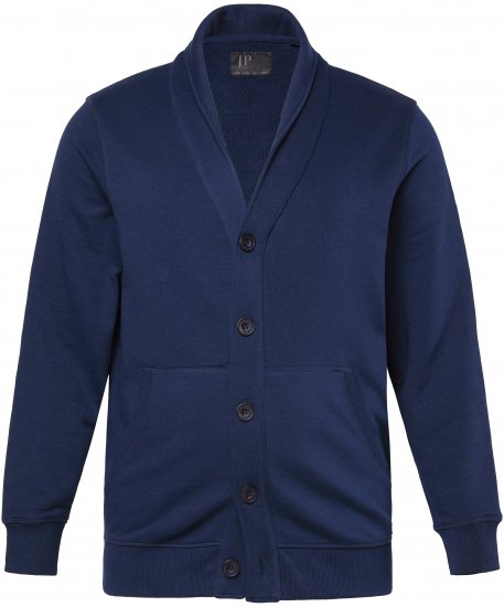 JP1880 Sweat Jacket Shawl Collar Navy - Суичъри & cуичъри с качулка - мъжки суичъри големи размери