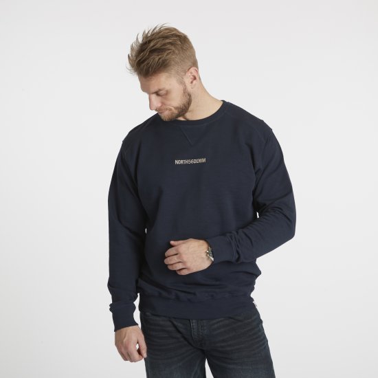 North Latitude Denim Logo Sweatshirt Navy Blue TALL - TALL cуичъри - 