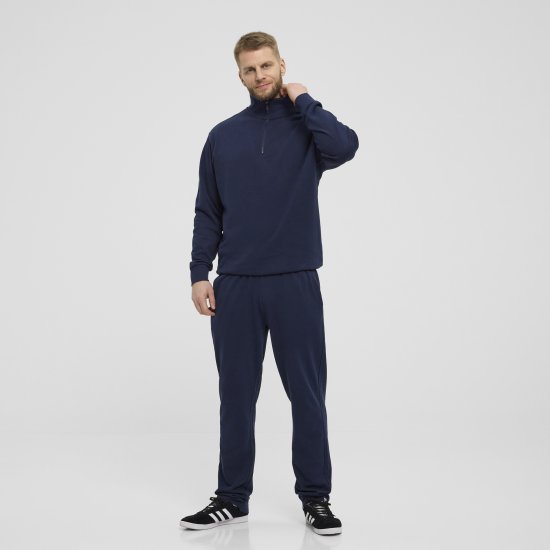 North Latitude Denim Half-Zip Sweatshirt Navy Blue TALL - TALL cуичъри - 