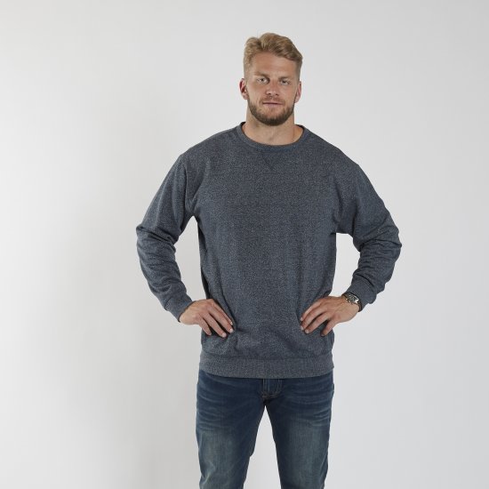 North Latitude O-Neck Sweatshirt Blue Melange TALL - TALL cуичъри - 