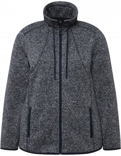 Ulla Popken Heather Knit Fleece Jacket Navy - Суичъри & cуичъри с качулка - 