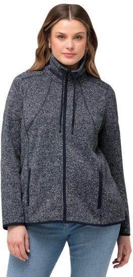Ulla Popken Heather Knit Fleece Jacket Navy - Суичъри & cуичъри с качулка - 