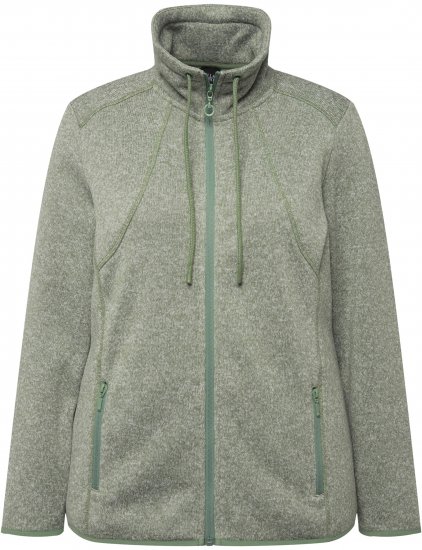 Ulla Popken Heather Knit Fleece Jacket Mint Green - Суичъри & cуичъри с качулка - 