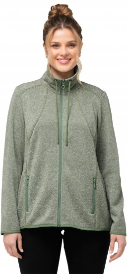 Ulla Popken Heather Knit Fleece Jacket Mint Green - Суичъри & cуичъри с качулка - 