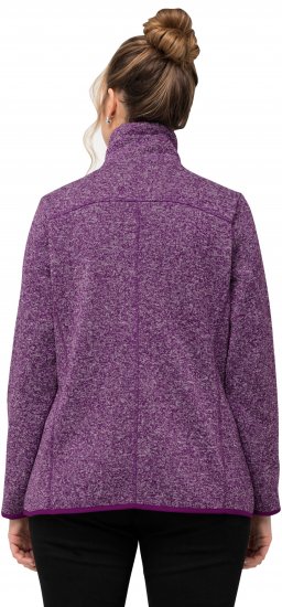 Ulla Popken Heather Knit Fleece Jacket Dark Purple - Суичъри & cуичъри с качулка - 
