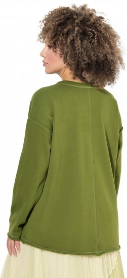 Ulla Popken Inspire Lettering V-Neck Sweatshirt Blooming Bay - Суичъри & cуичъри с качулка - 