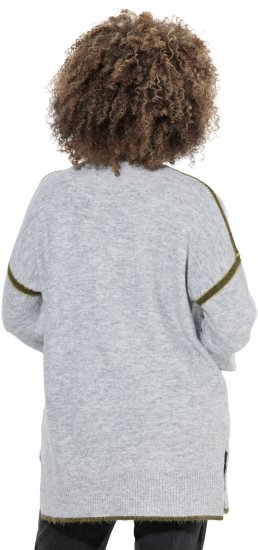 Ulla Popken Decorative Seam Sweater Light Grey Melange - Суичъри & cуичъри с качулка - 