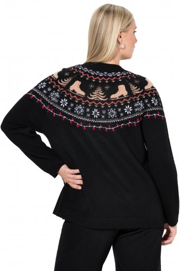 Ulla Popken Norwegian Style Christmas Sweater Black - Суичъри & cуичъри с качулка - 