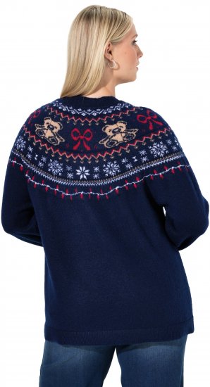 Ulla Popken Norwegian Style Christmas Sweater Blue - Суичъри & cуичъри с качулка - 
