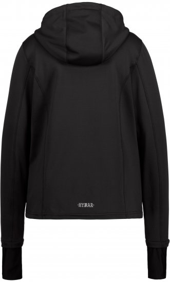 Ulla Popken HYPRAR Zip Front Hooded Stretch Sweatshirt Black - Суичъри & cуичъри с качулка - 