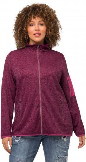 Ulla Popken Knit Fleece-Lined Zippered Jacket Fuchsia Pink - Суичъри & cуичъри с качулка - 