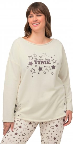 Ulla Popken Dreaming Time Long Sleeve Sweatshirt Chalk - Суичъри & cуичъри с качулка - 