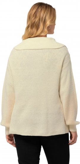 Ulla Popken Lace Up Sailor Collar Sweater Vanilla - Суичъри & cуичъри с качулка - 