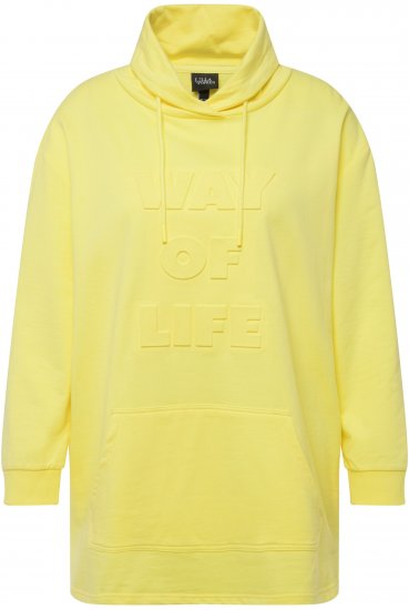 Ulla Popken Embossed Letter Sweatshirt Lemon Yellow - Суичъри & cуичъри с качулка - 
