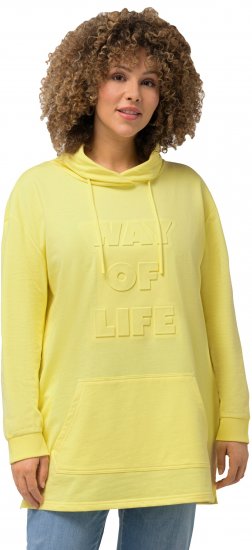 Ulla Popken Embossed Letter Sweatshirt Lemon Yellow - Суичъри & cуичъри с качулка - 
