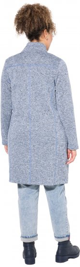 Ulla Popken Longline Knit Fleece Jacket Sky Blue - Суичъри & cуичъри с качулка - 