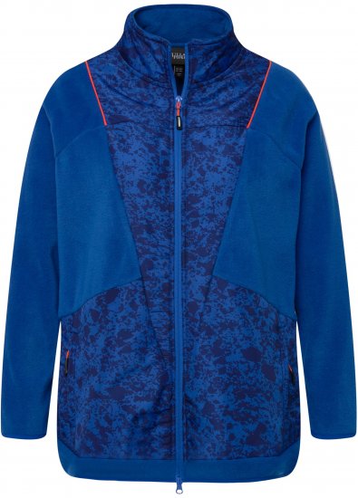 Ulla Popken Patch Print Fleece Jacket Denim Blue - Суичъри & cуичъри с качулка - 
