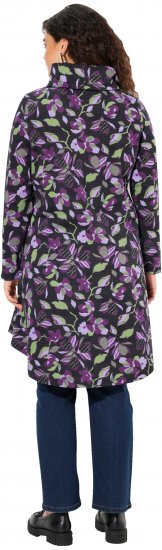 Ulla Popken Floral Stand-Up Collar Flounce Panel Sweatshirt Black - Суичъри & cуичъри с качулка - 