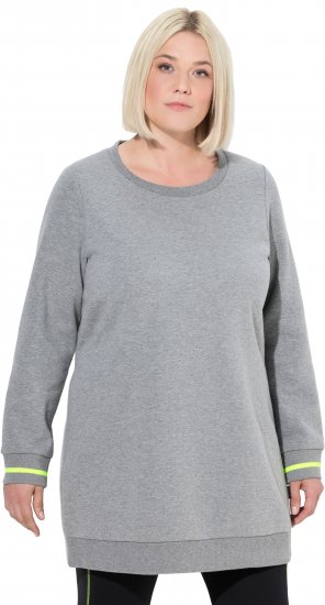 Ulla Popken Nostalgic Escape Oversized Sweatshirt Mouse Grey - Суичъри & cуичъри с качулка - 