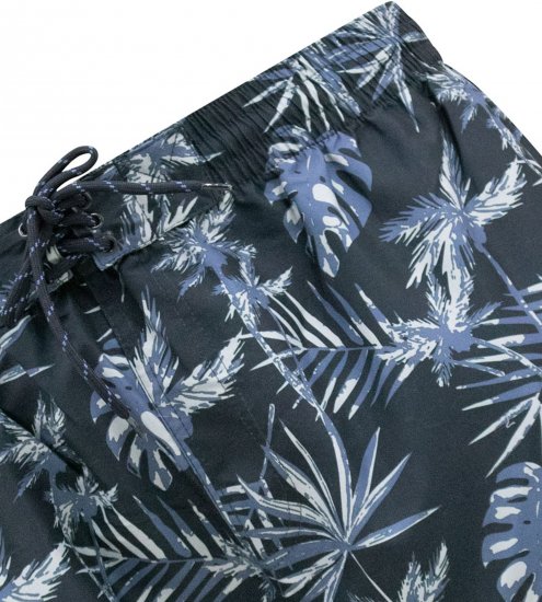 D555 Cleethorpes Hawaii Printed Swimshorts Navy - Бански шорти - мъжки бански големи размери