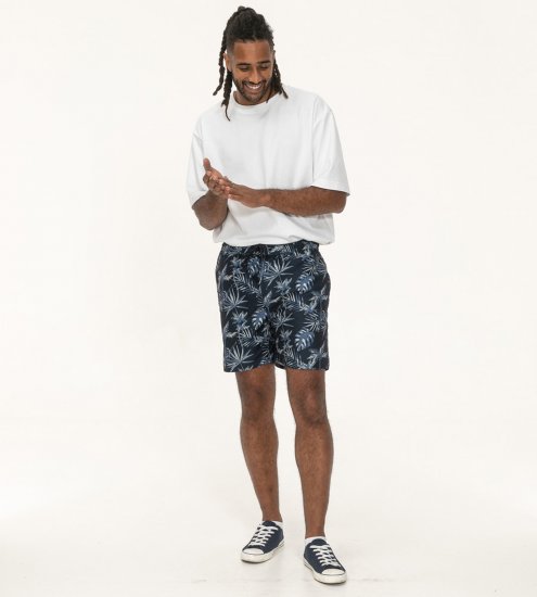 D555 Cleethorpes Hawaii Printed Swimshorts Navy - Бански шорти - мъжки бански големи размери