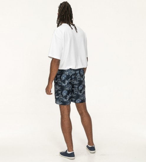 D555 Cleethorpes Hawaii Printed Swimshorts Navy - Бански шорти - мъжки бански големи размери
