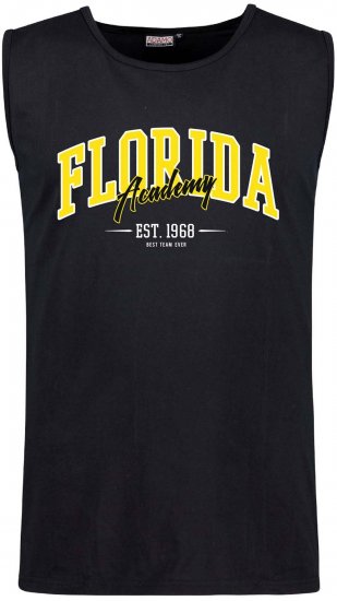 Adamo Motiv Florida Tank Top Black - Тениски без ръкави - Тениски без ръкави големи размери