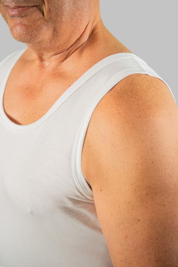 20 Nodi Crew Neck Tank Top in Combed Cotton Jersey White - Бельо & Бански шорти - Мъжко бельо големи размери