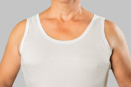 20 Nodi Crew Neck Tank Top in Combed Cotton Jersey White - Бельо & Бански шорти - Мъжко бельо големи размери