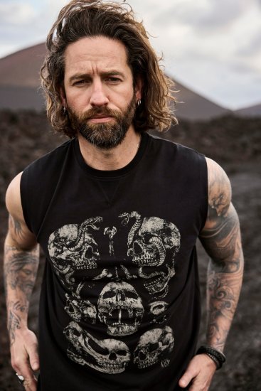 JP1880 Tanktop Skulls Black - Тениски - мъжки тениски големи размери