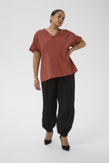 Kaffe Curve Valeria Top Henna Brown - Тениски и топове - 