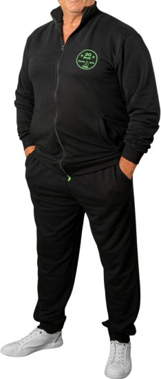 20 Nodi Ostro Stretch Fleece Cotton Tracksuit Black - Анцузи - "мъжки анцузи големи размери "