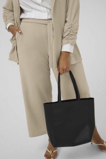 Kaffe Curve Pheolo Cropped Pants Feather Grey - Панталони от плат - 