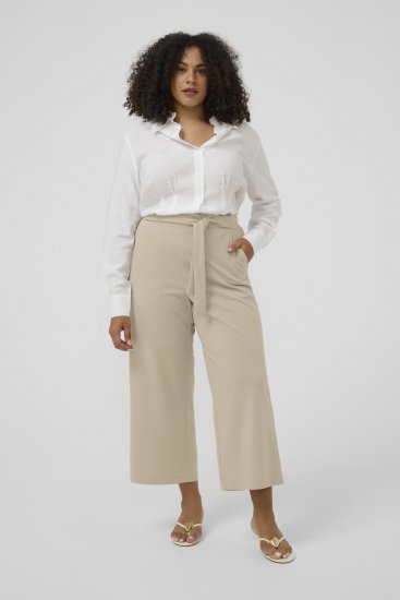 Kaffe Curve Pheolo Cropped Pants Feather Grey - Панталони от плат - 
