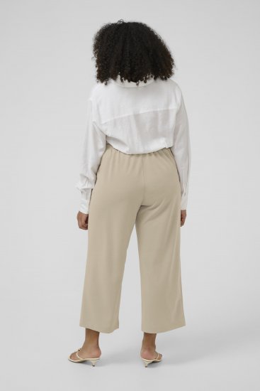 Kaffe Curve Pheolo Cropped Pants Feather Grey - Панталони от плат - 