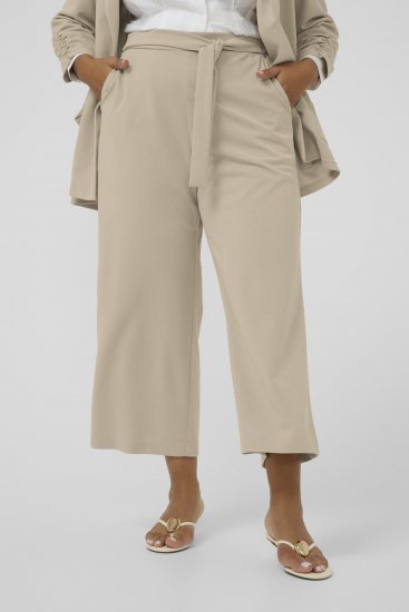 Kaffe Curve Pheolo Cropped Pants Feather Grey - Панталони от плат - 