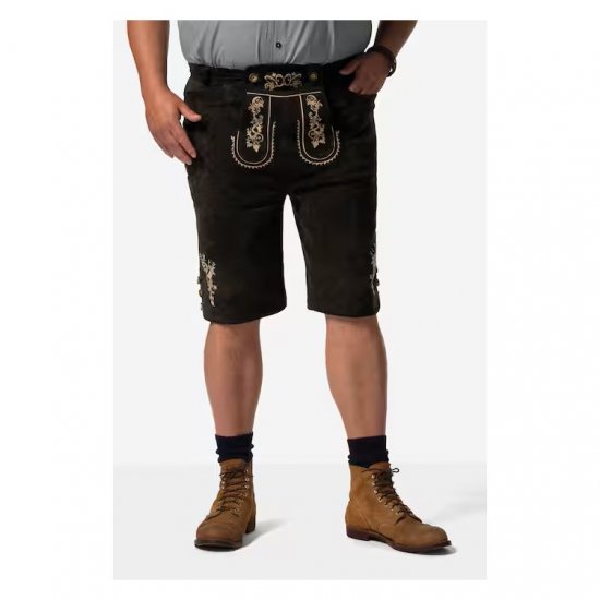 Men Plus Leather Trousers Dark Brown - Празнично облекло - Празнично облекло – За да празнувате стилно и удобно