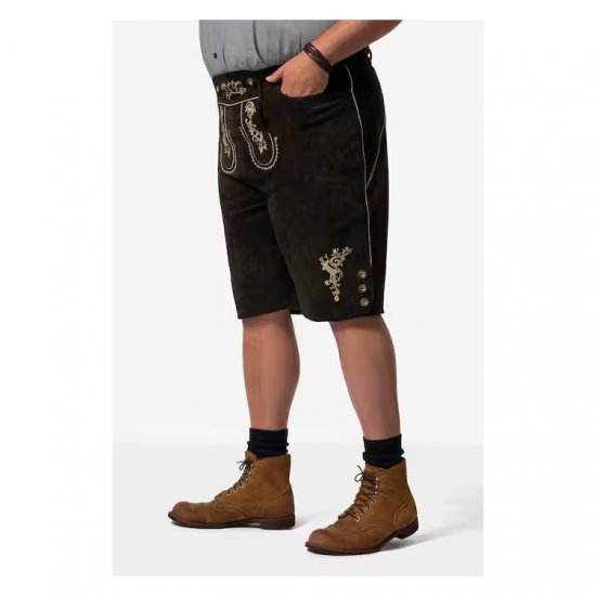 Men Plus Leather Trousers Dark Brown - Празнично облекло - Празнично облекло – За да празнувате стилно и удобно