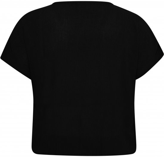 Kaffe Curve Ami Stanley Къс ръкав Дълбоко черно - Тениски - 
