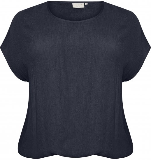 Kaffe Curve Ami Stanley Къс ръкав Среднощно морско синьо - Тениски - 