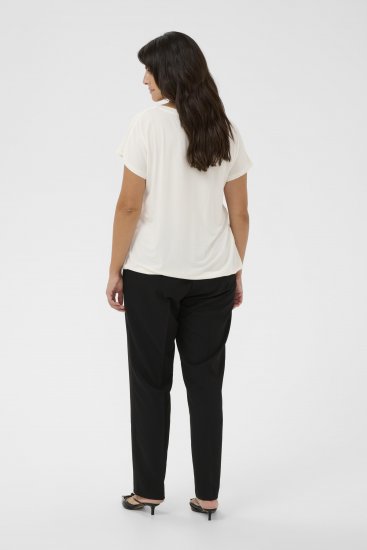 Kaffe Curve Jena V-Neck Тениска Chalk - Тениски - 