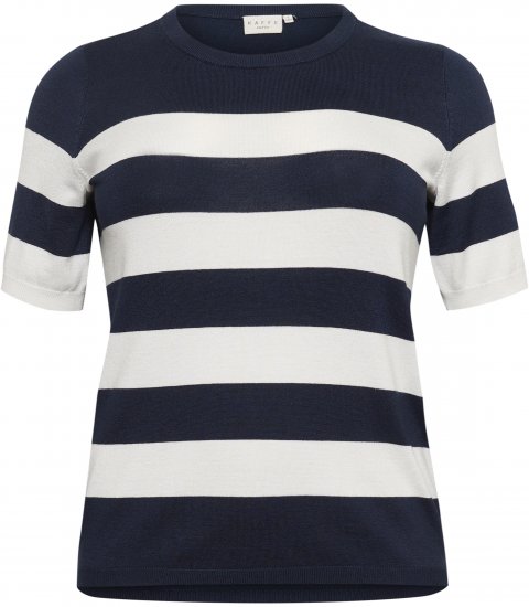 Kaffe Curve Lizzy райеd Пуловер Midnight/Chalk райе - Тениски - 
