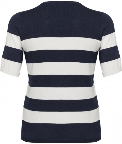 Kaffe Curve Lizzy райеd Пуловер Midnight/Chalk райе - Тениски - 