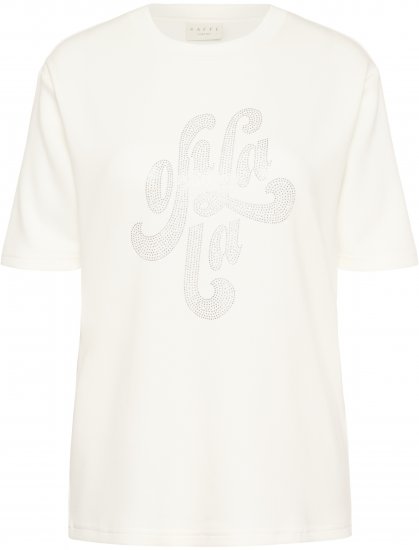 Kaffe Curve Rosa T-Shirt Chalk - Тениски - 