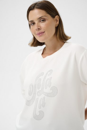 Kaffe Curve Rosa T-Shirt Chalk - Тениски - 