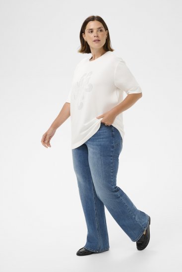 Kaffe Curve Rosa T-Shirt Chalk - Тениски - 