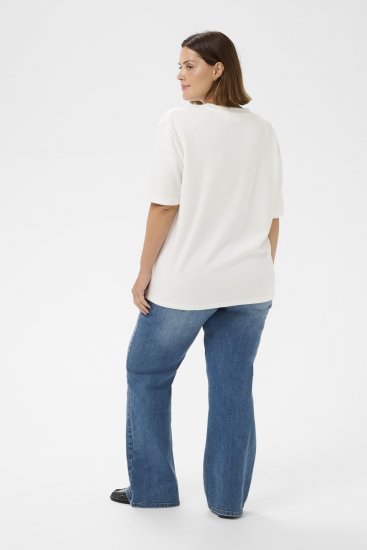 Kaffe Curve Rosa T-Shirt Chalk - Тениски - 