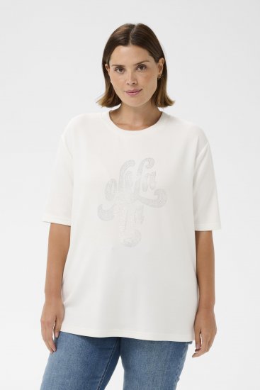 Kaffe Curve Rosa T-Shirt Chalk - Тениски - 