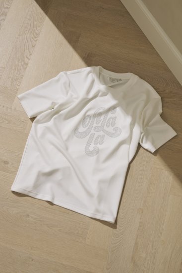 Kaffe Curve Rosa T-Shirt Chalk - Тениски - 